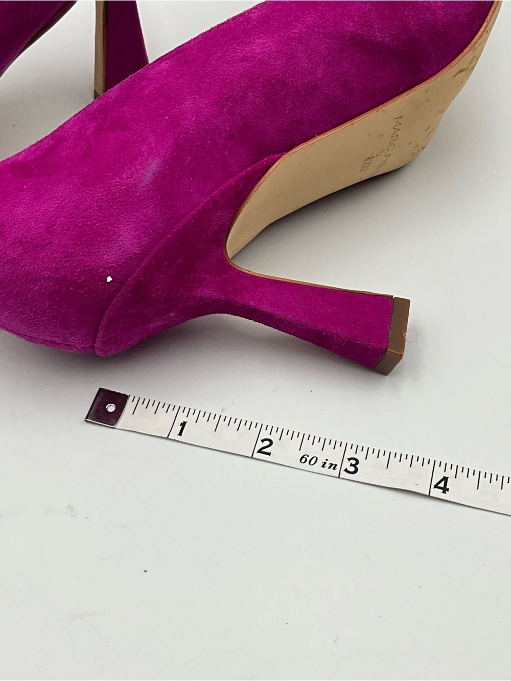 Marc Fisher Pumps Size 8.5 Pink Fuchsia Suede Pointed-Toe Pumps Stylish Heels - Picture 7 of 7